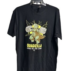 Next Level Apparel Black Quadzilla Gym Tee